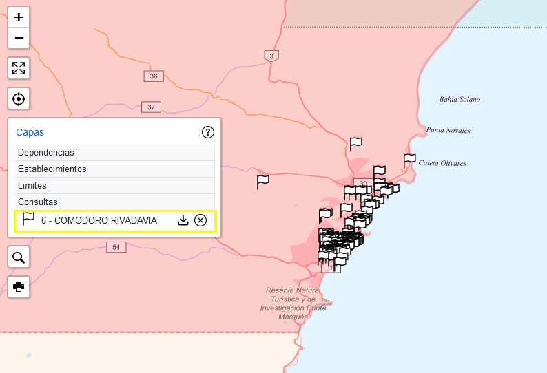 consulta sobre mapa educativo interactivo chubut