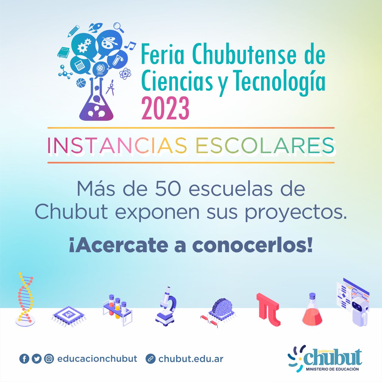 Lee más sobre el artículo Más de 50 escuelas de la provincia realizan la instancia escolar de la Feria de Ciencias